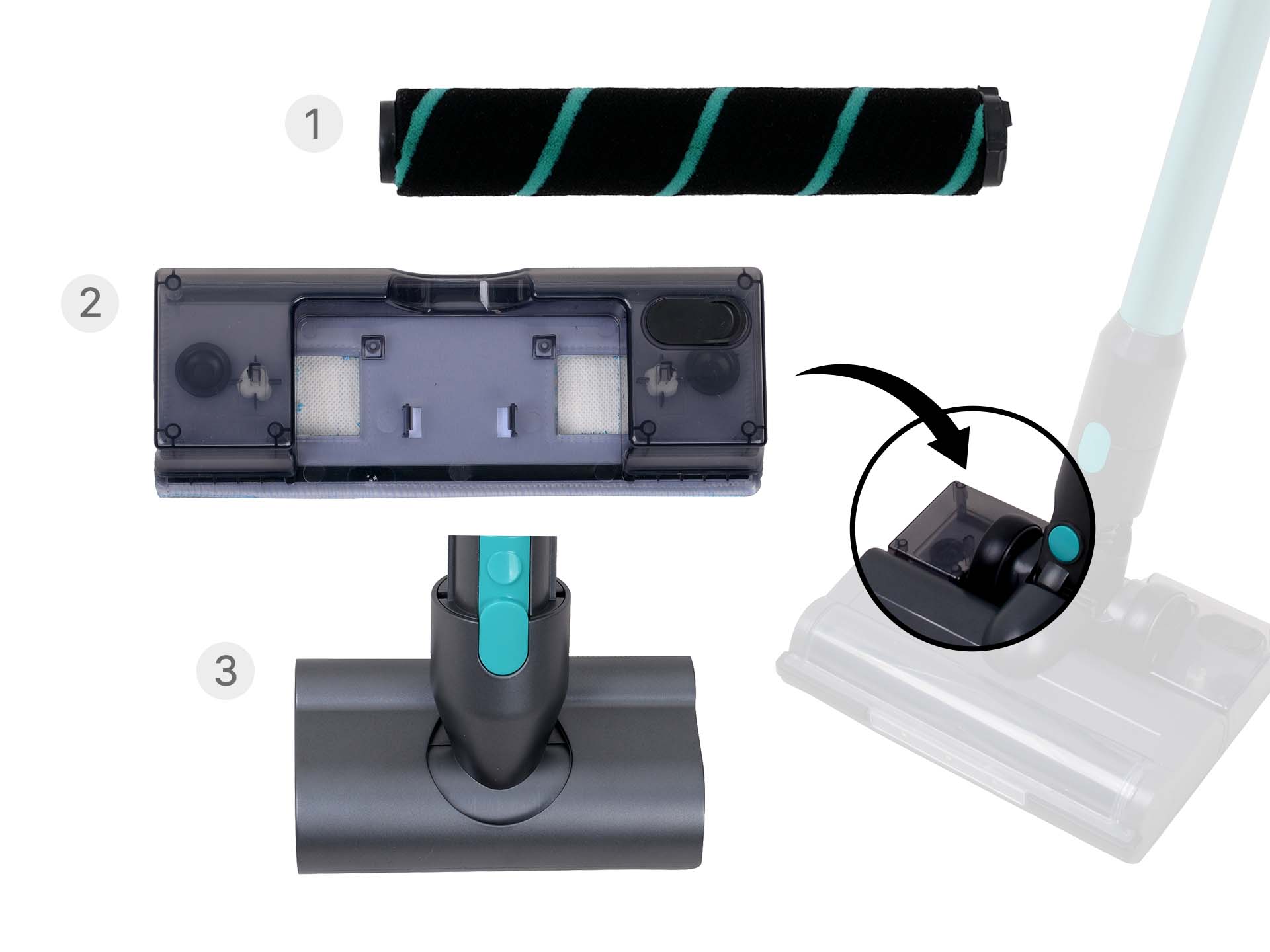 Set 3 perii pentru aspiratorul Primera Cyclonic Vacuum Dormeo Home Romania