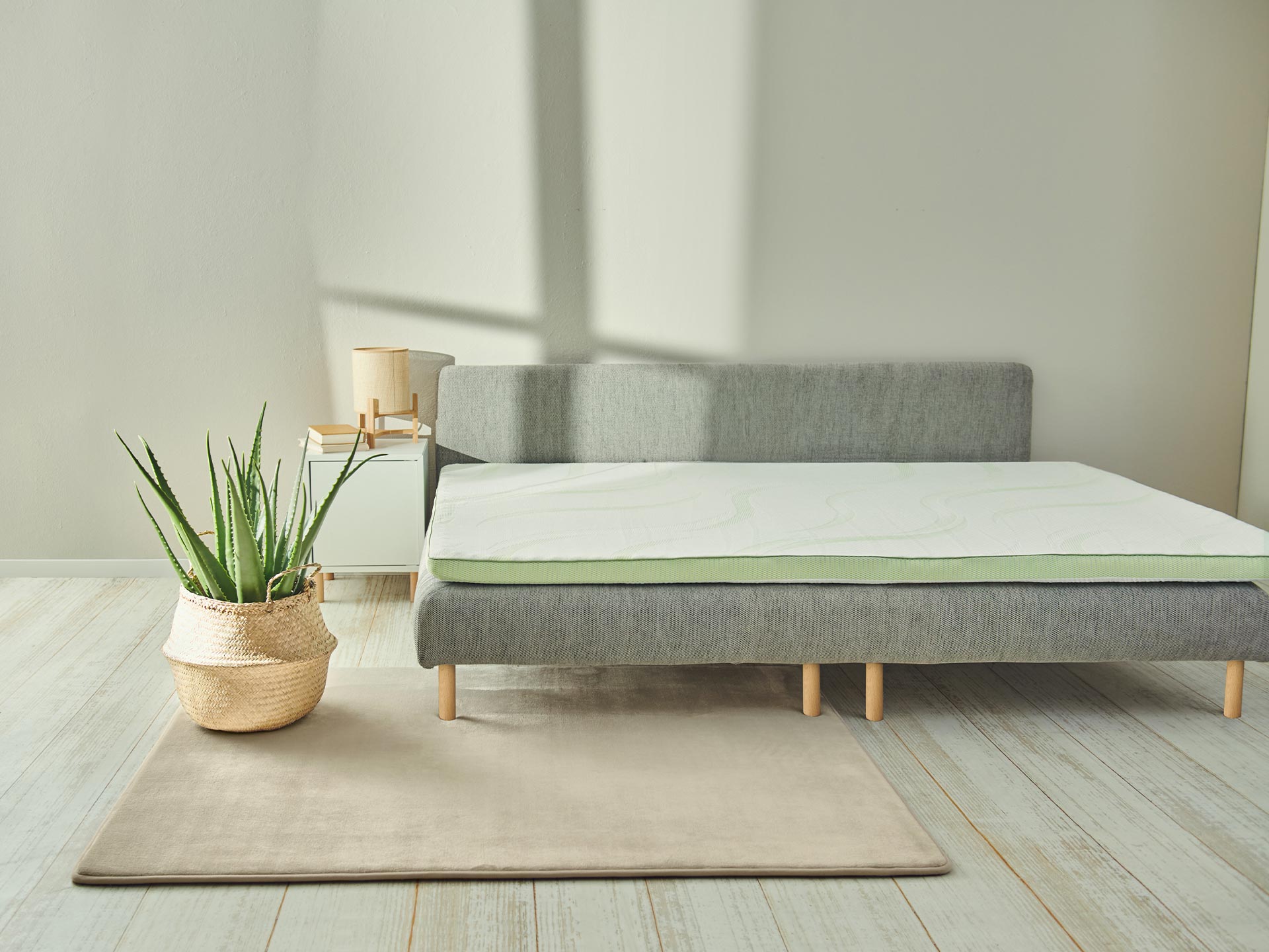 TOPPER NATURE’S ALOE VERA DIN SPUMĂ CU MEMORIE 5 CM Aloe imagine 2022