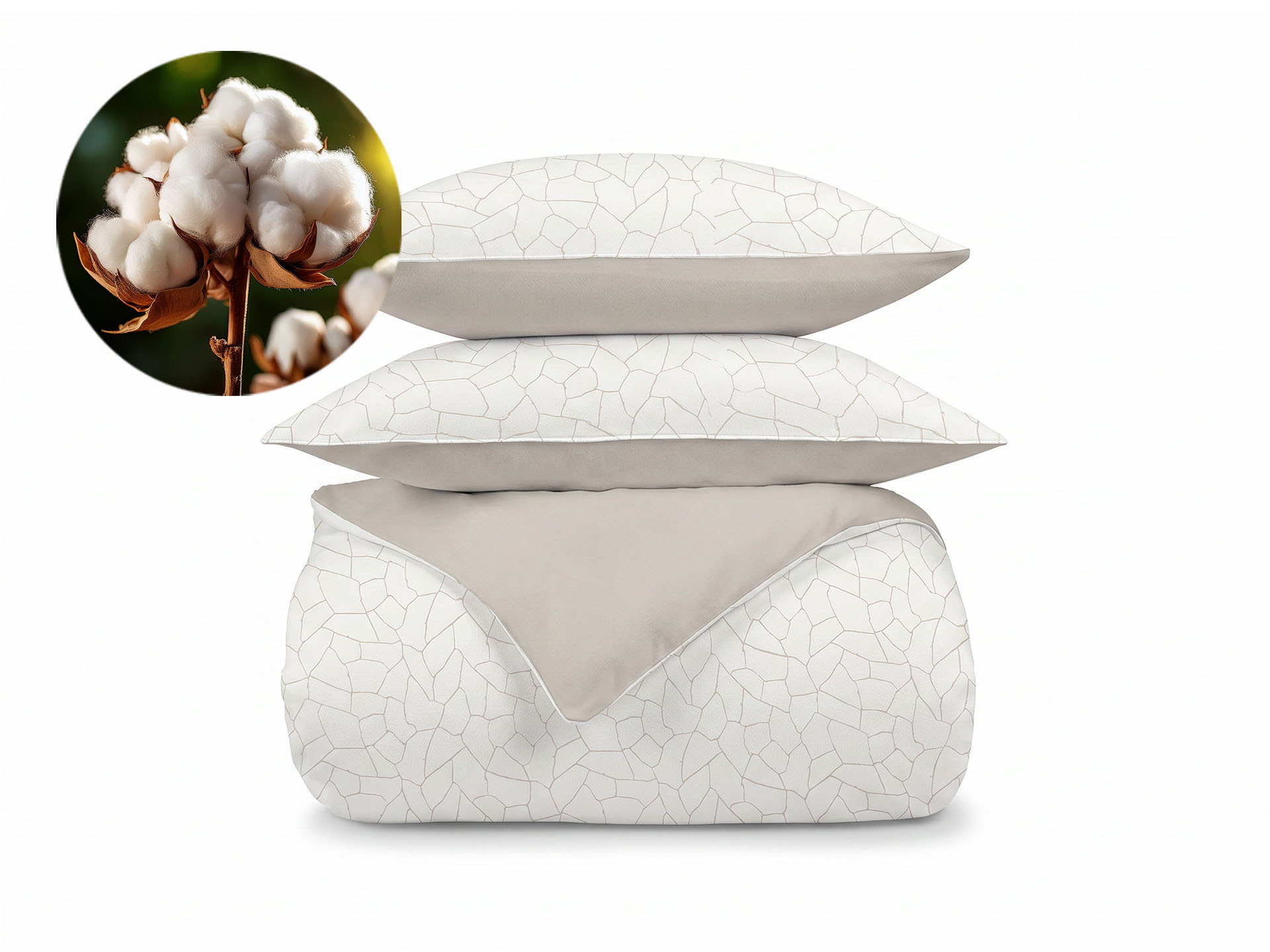 Set lenjerie de pat Dormeo Geo bej