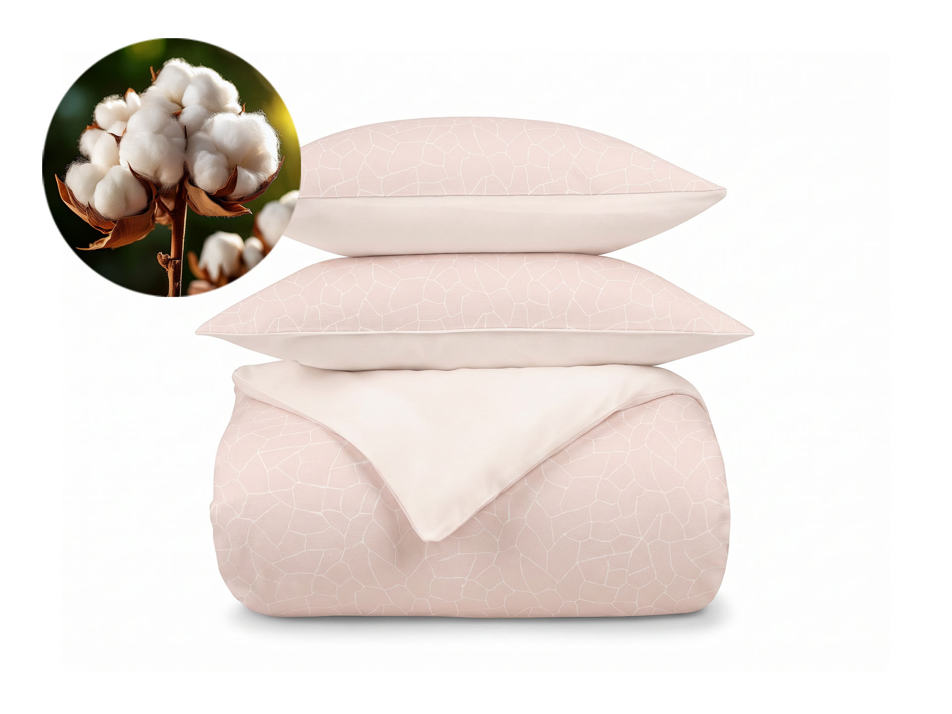 Set lenjerie de pat Dormeo Geo roz