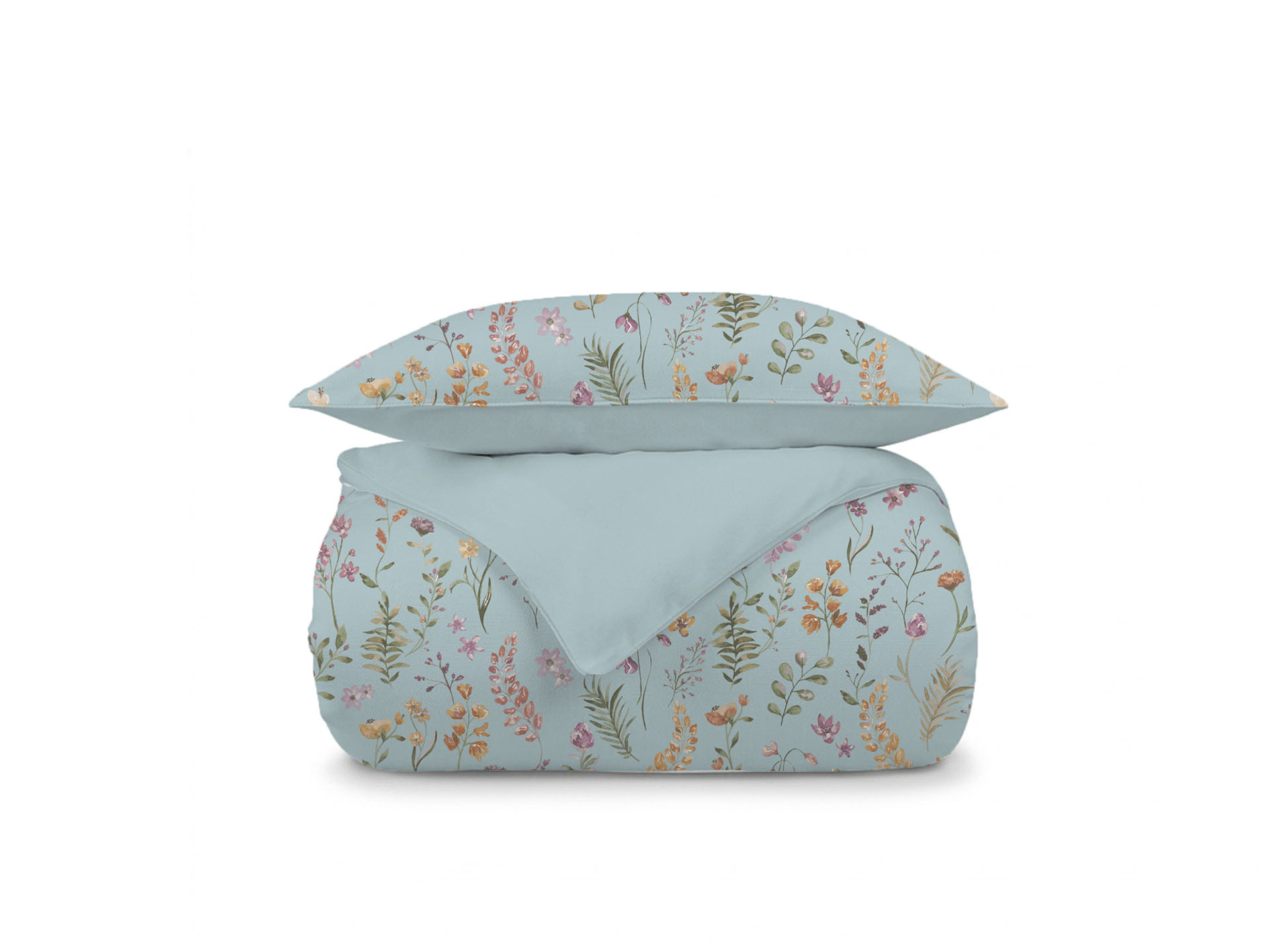 Set lenjerie de pat Dormeo Nature albastru deschis