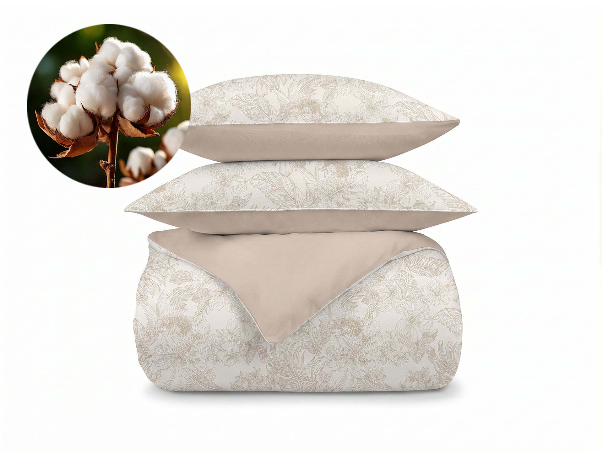 Set lenjerie de pat Dormeo Nature Motive bej