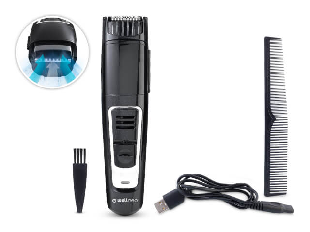 Aparat de tuns, cu aspirator Wellneo Vacuum HairTrimmer